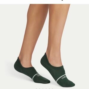 Bombas Lightweight Merino Wool No Show Socks - Dark Green